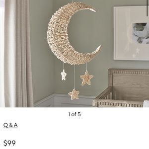 Pottery Barn Rattan Moon & Stars Mobile